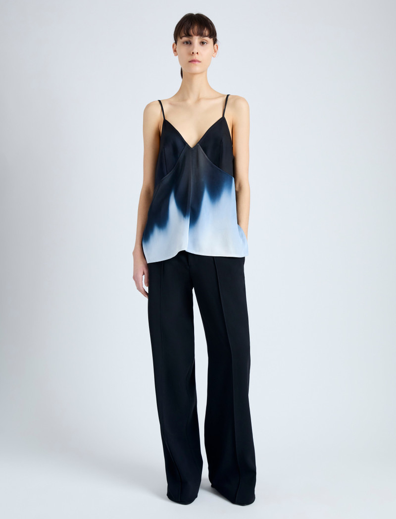 Proenza Schouler Sabine Top in Printed Viscose Gabardine outlook