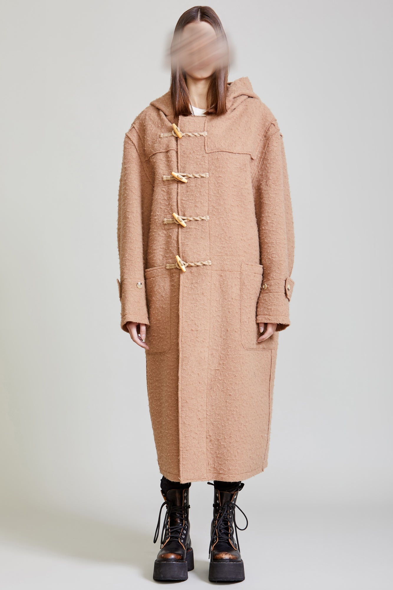 RAW EDGE TOGGLE COAT - CAMEL - 1