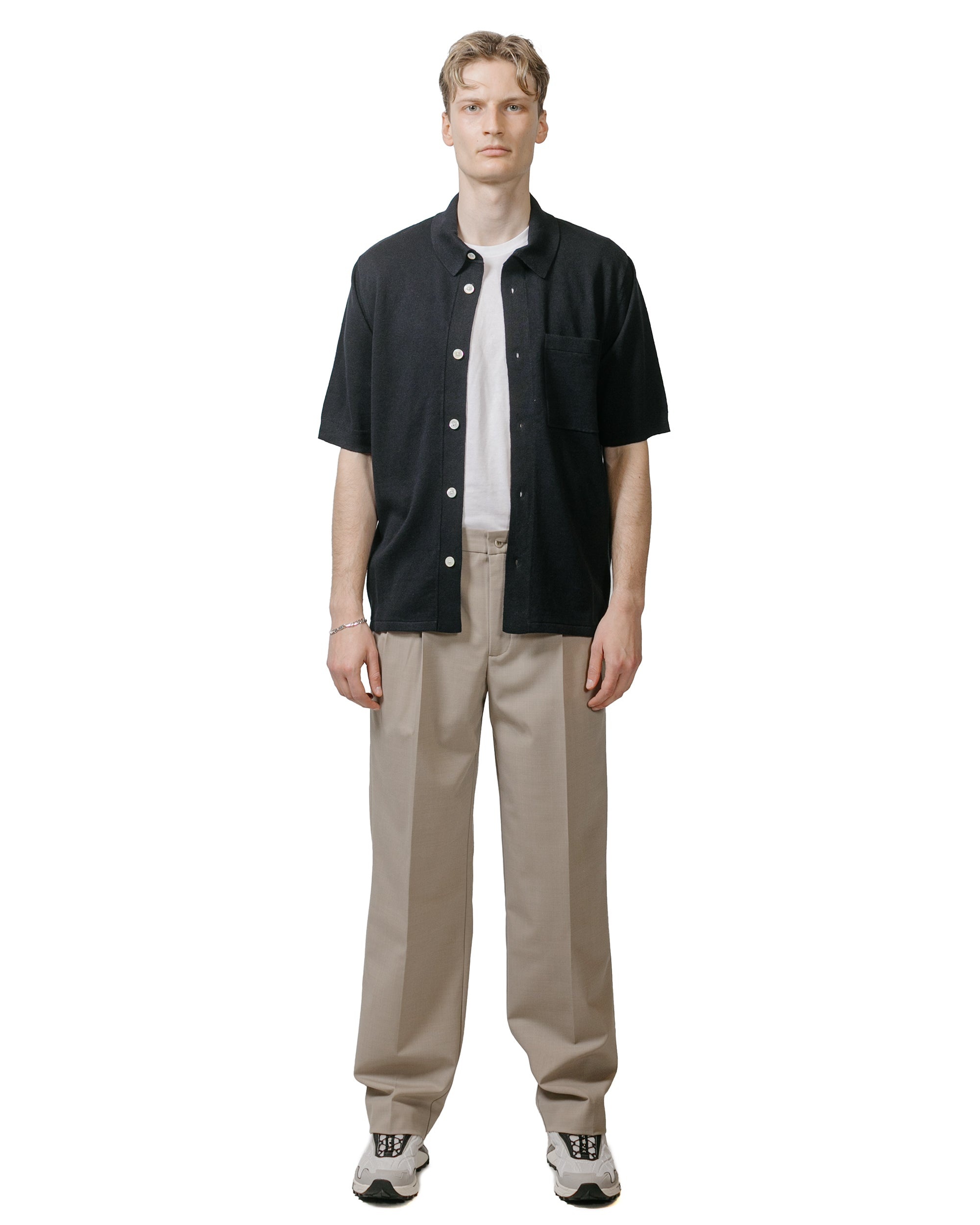 Rollo Cotton Linen SS Shirt Dark Navy - 4