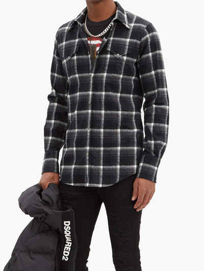 DSQUARED2 Checked cotton-flannel shirt outlook