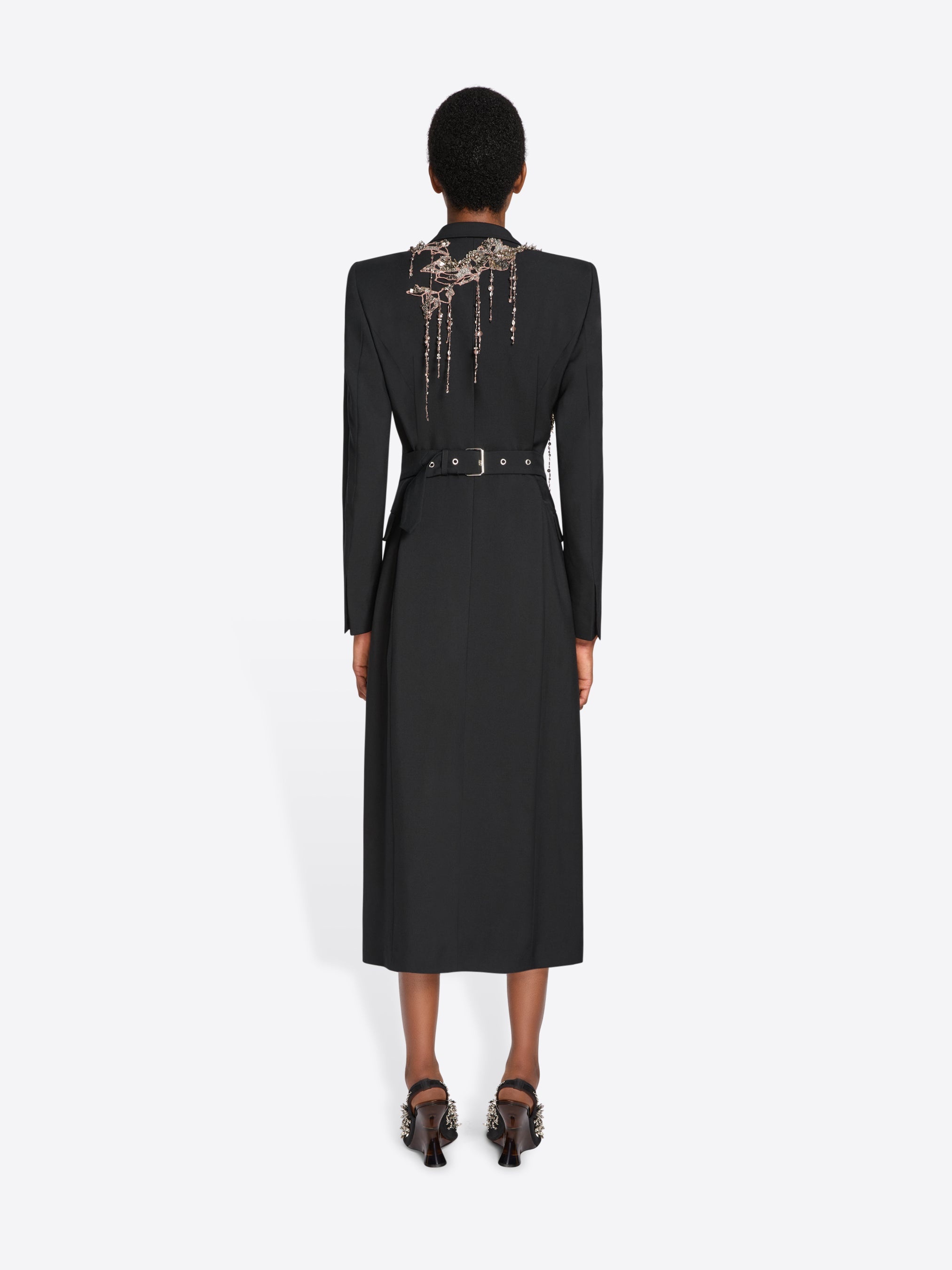 EMBELLISHED WOOL COAT - 4