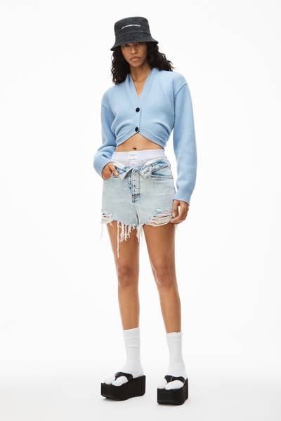 Alexander Wang BOXER LAYER BITE FLIP SHORT IN DENIM outlook