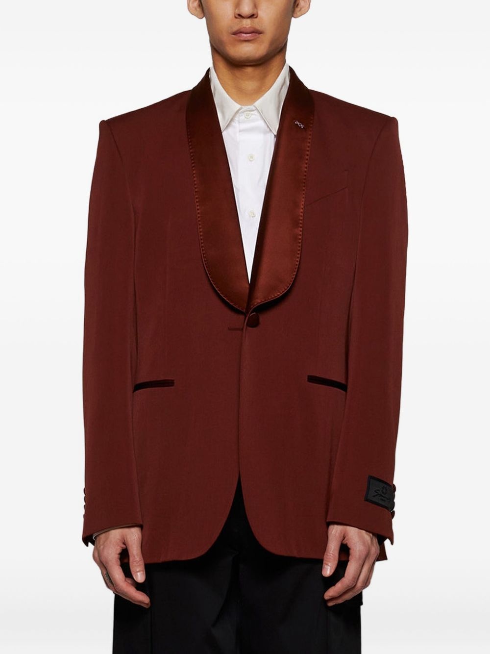 shawl-lapel blazer - 3