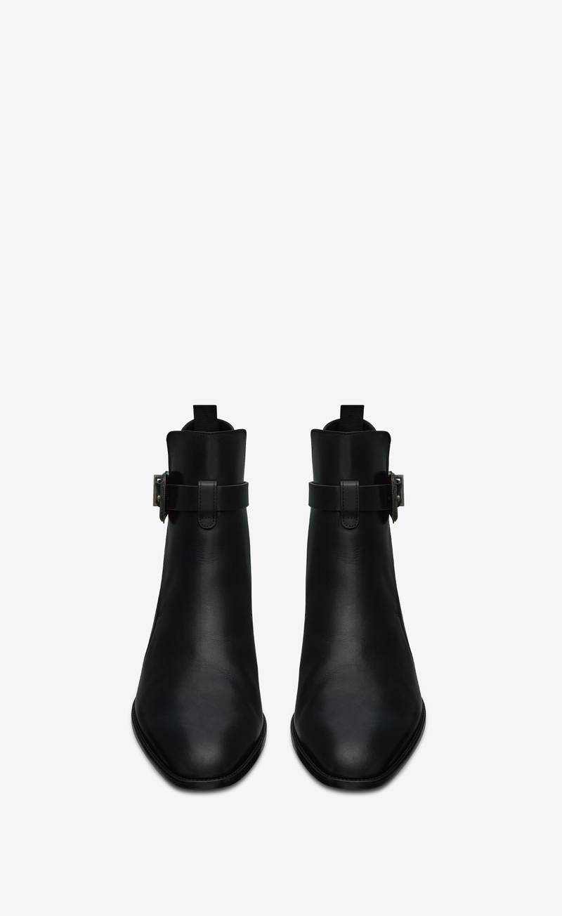 SAINT LAURENT wyatt jodhpur boots in smooth leather outlook