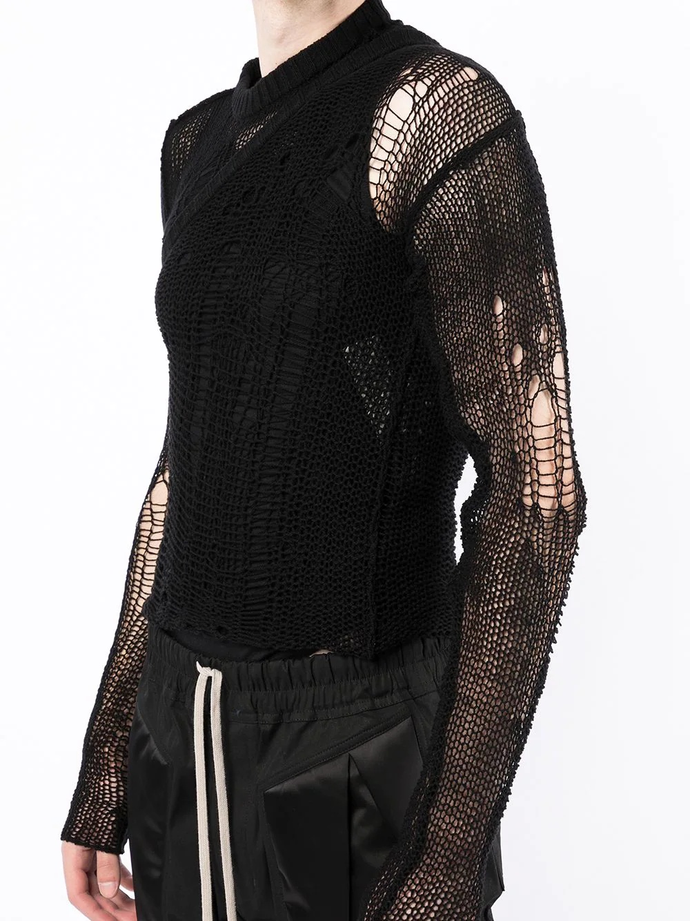 Banana Net distressed-knit jumper - 5