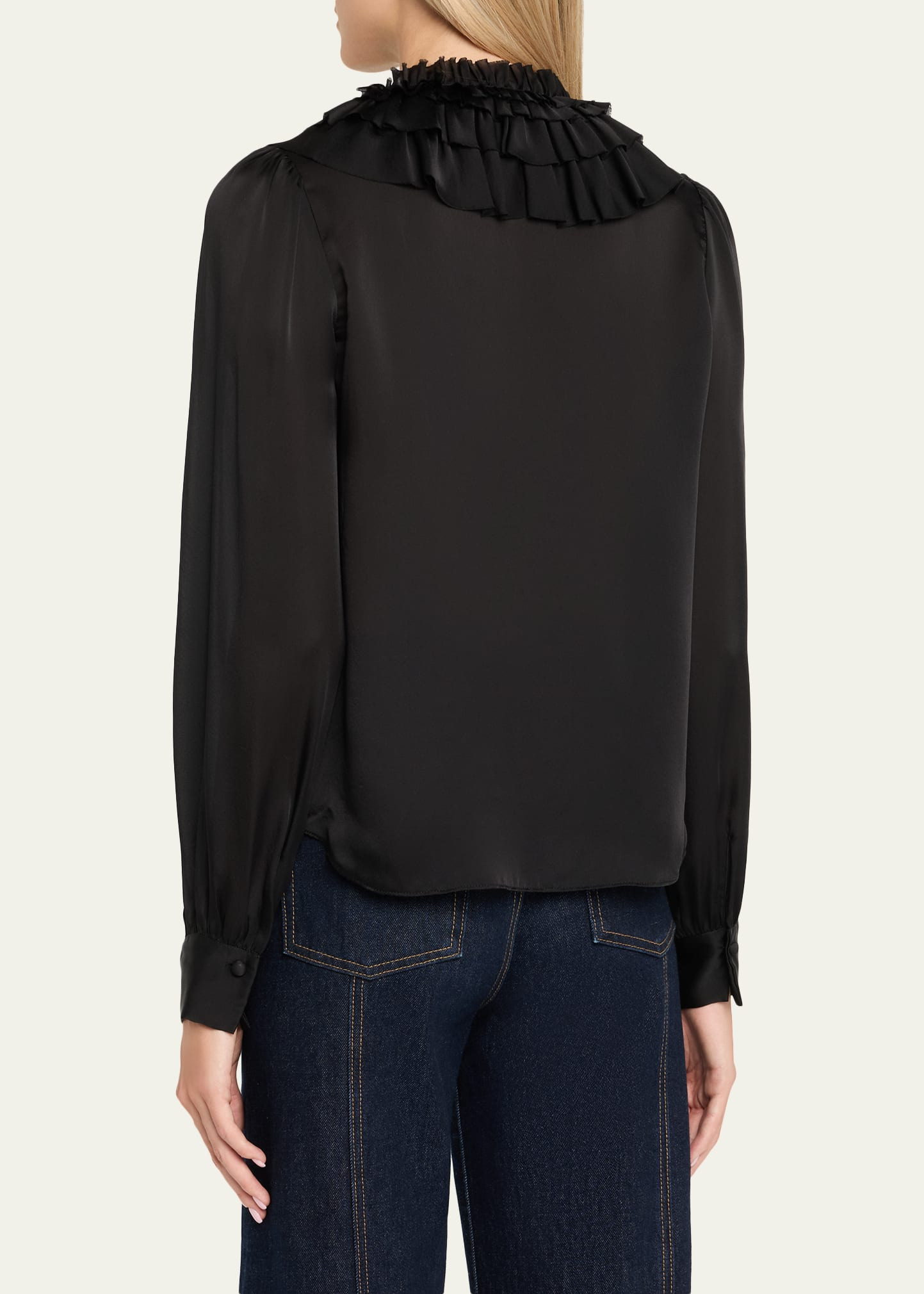 Rouen Ruffled Silk Blouse - 3