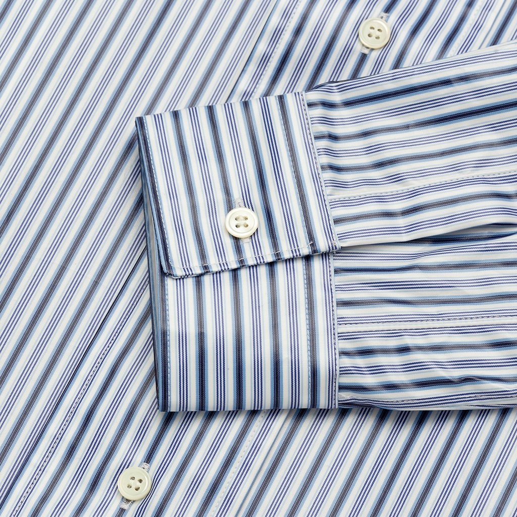 COMME DES GARCONS SHIRT COATED SHIRT - STRIPE - 4