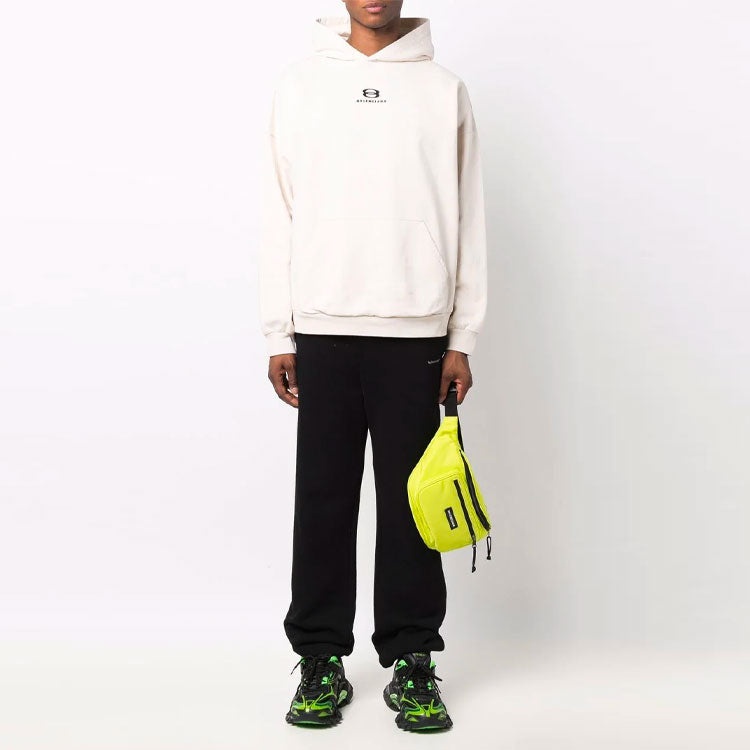 Balenciaga Unity Hoodie Wide Fit 'Light Beige Black' 674986TLVG19054 - 2