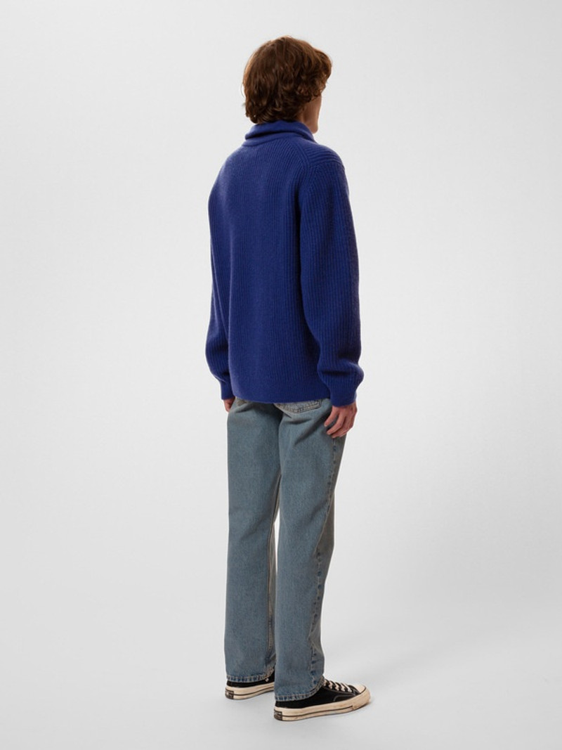 August Zip Sweater Royal Blue 3