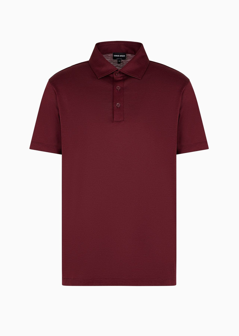 Silk and cotton-mélange jersey polo shirt 1