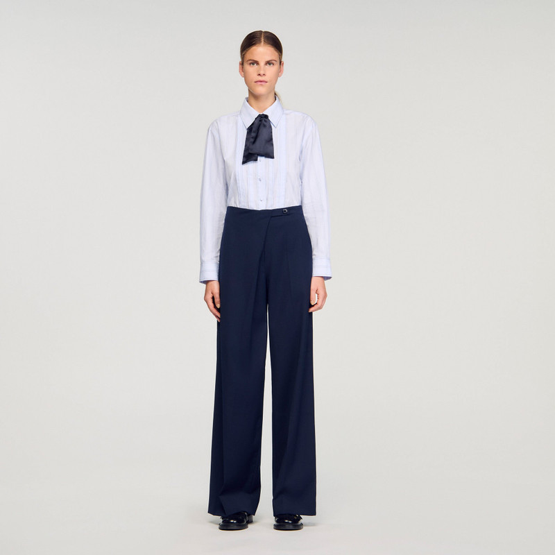 Sandro ASYMMETRIC STRAIGHT-LEG TROUSERS outlook