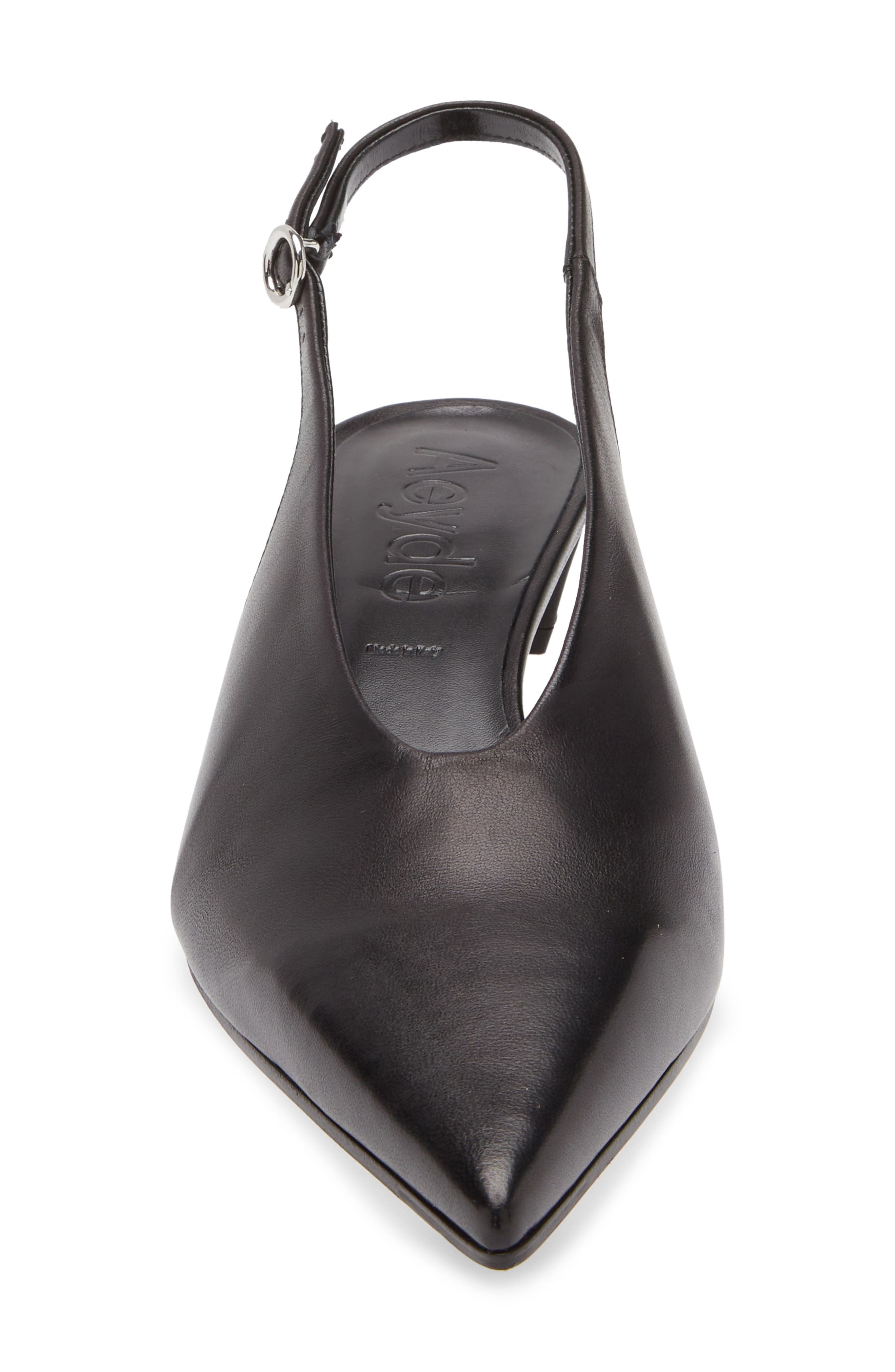 aeyde Oti Slingback Pointed Toe Pump in Black at Nordstrom - 4