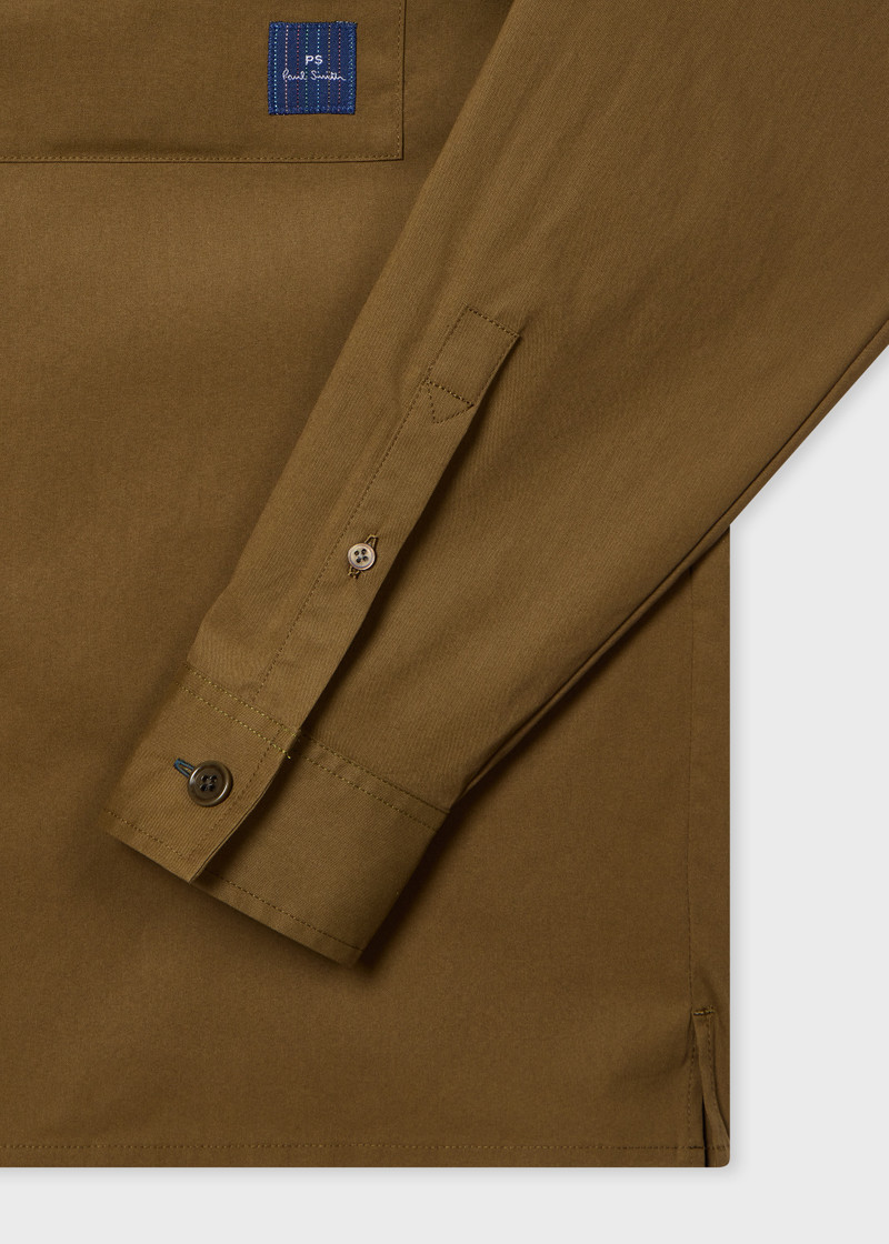 Paul Smith Khaki Cotton-Nylon Double Pocket Overshirt outlook