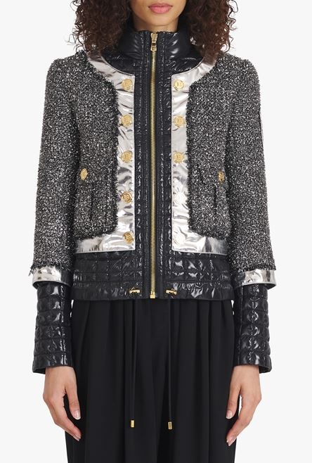 Capsule After ski  - Black and silver tweed and lurex jacket - 6