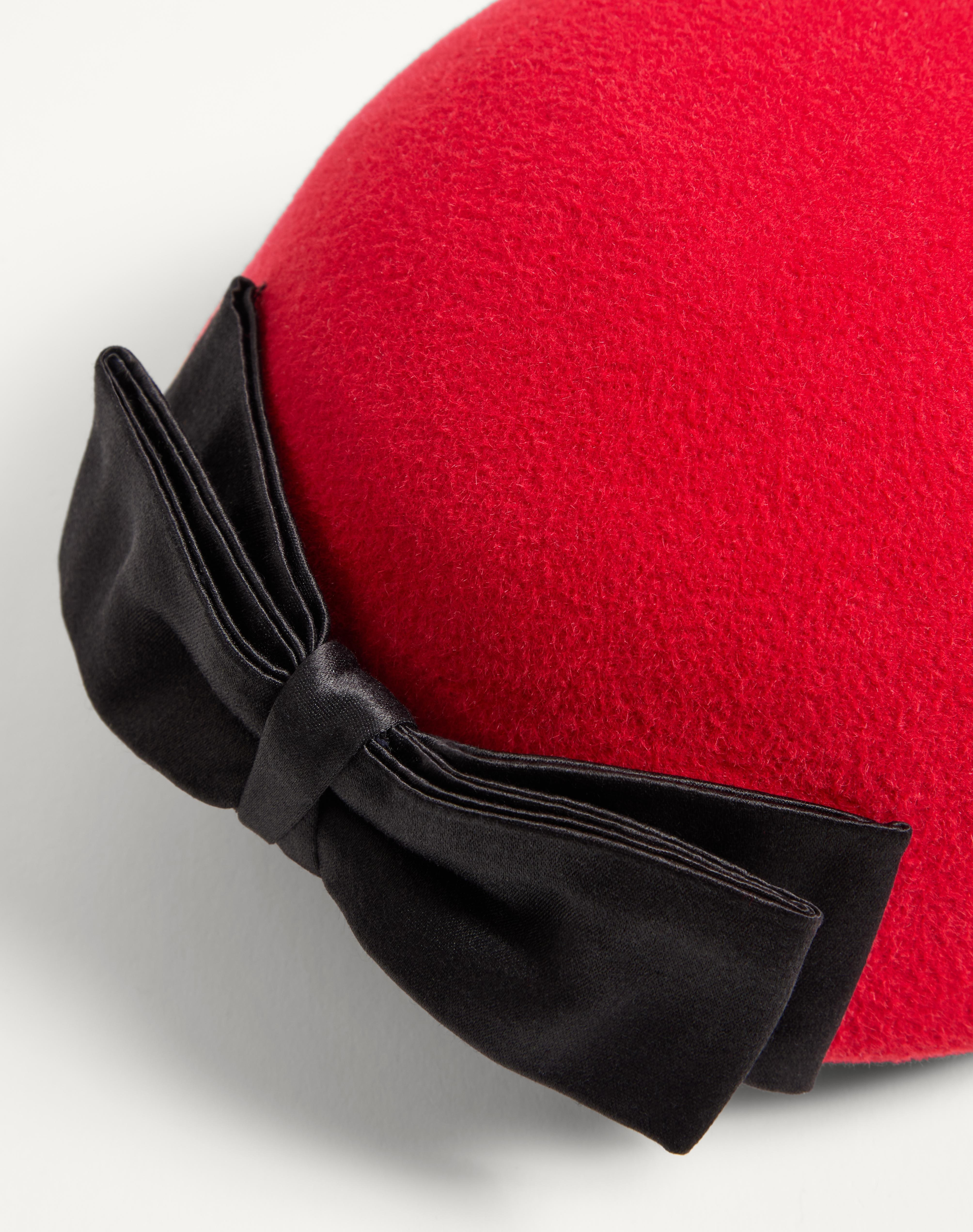 VLOGO SIGNATURE HAT IN LAPIN FABRIC WITH SATIN BOW - 5