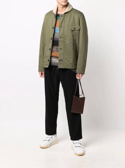 Universal Works faux-shearling button-up jacket outlook