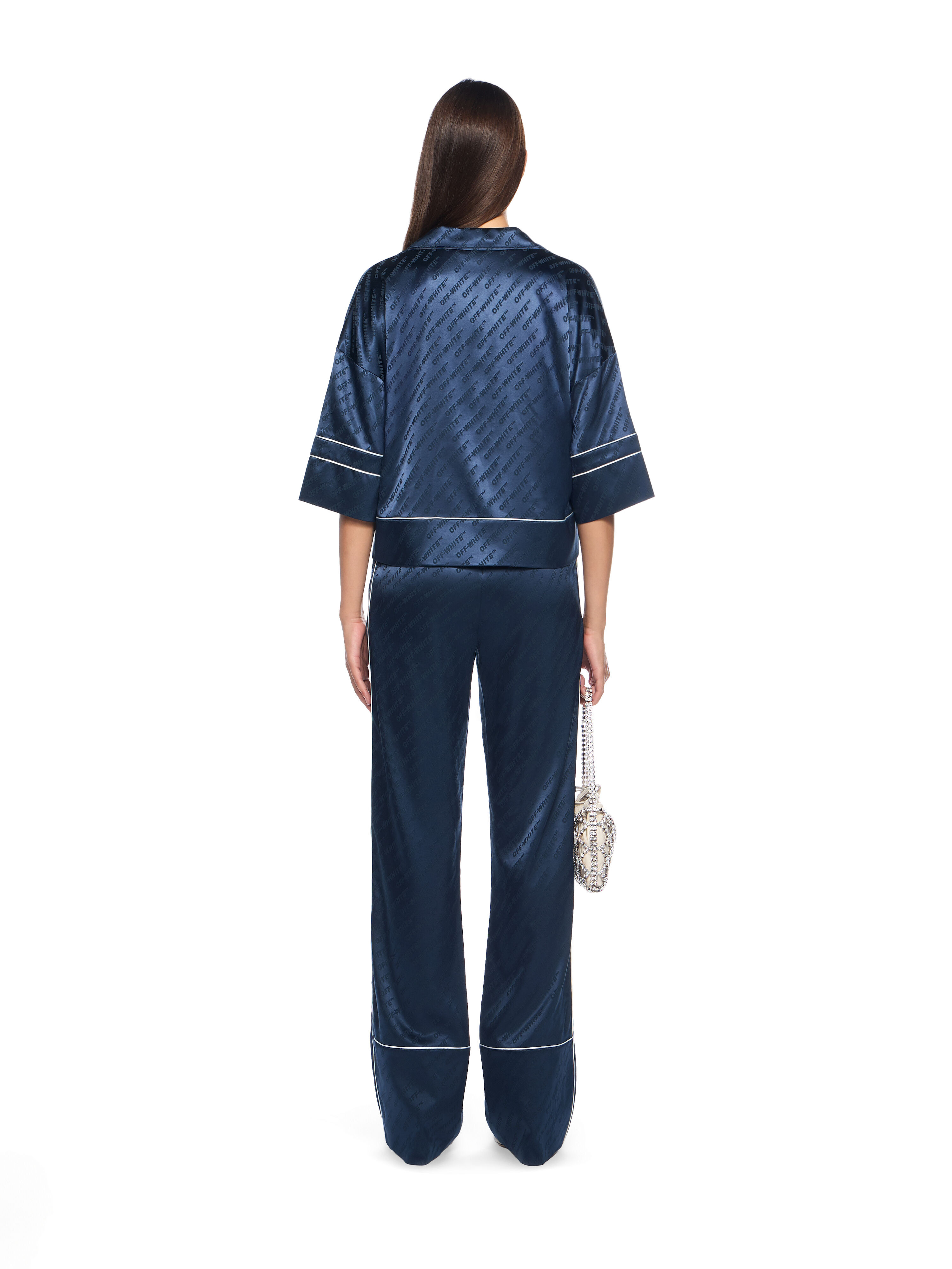 Jacquard Satin Pajama Pants - 4