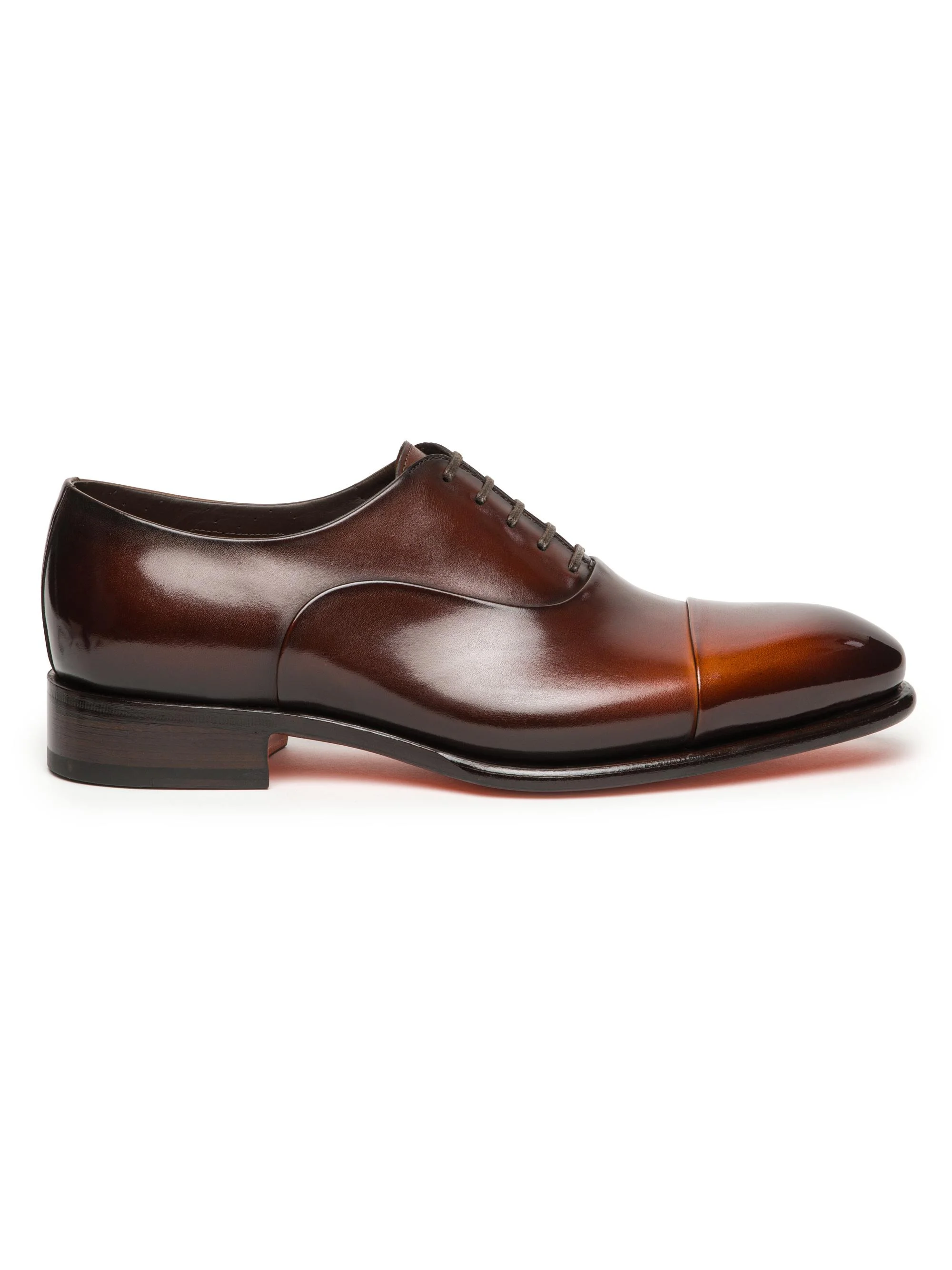 Men's Carter Cap-Toe Leather Oxfords - Orange - 1