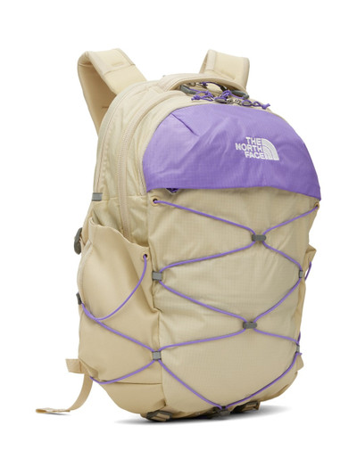 The North Face Beige & Purple Borealis Backpack outlook