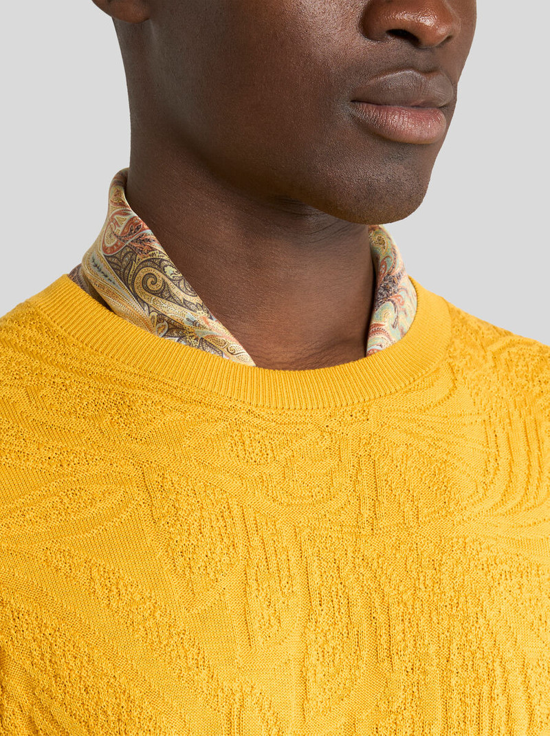 Etro SILK POCKET SQUARE WITH MACRO PAISLEYS outlook