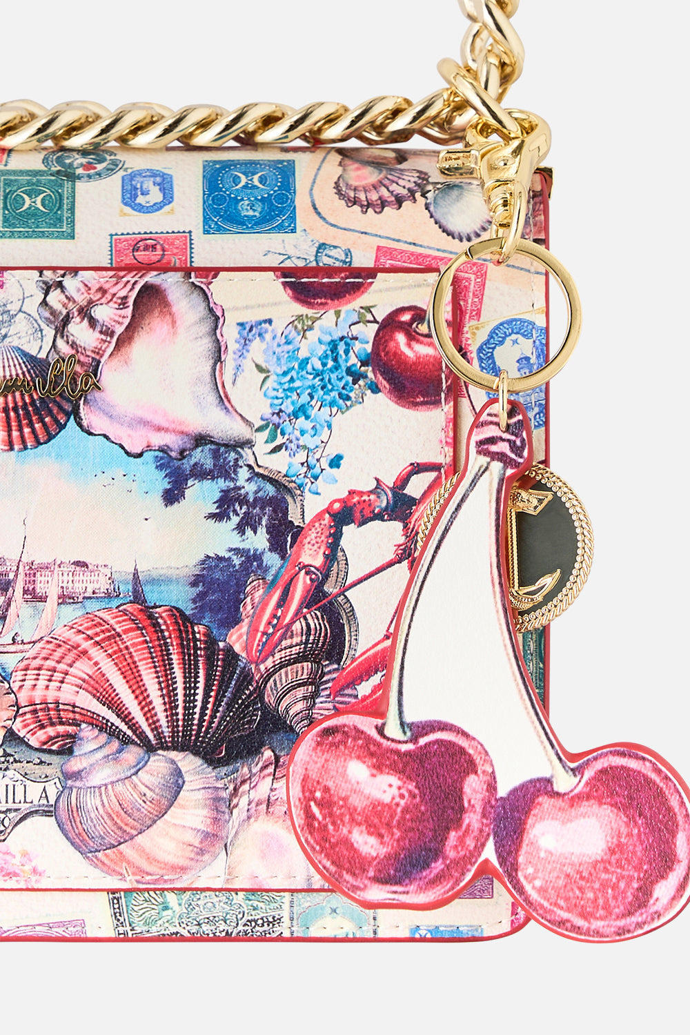 CROSSBODY BOX BAG WITH CHAIN AND KEYRING - 4