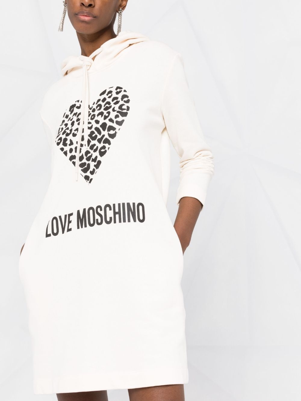 logo-print hooded dress - 5