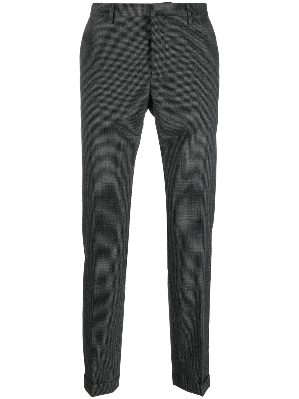 wool straight-leg trousers - 1