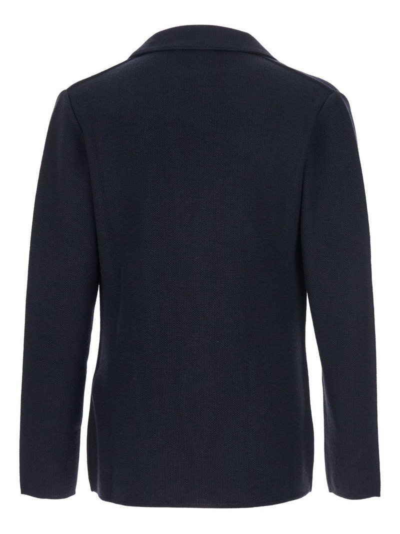 LARDINI knitted flower-detail blazer outlook