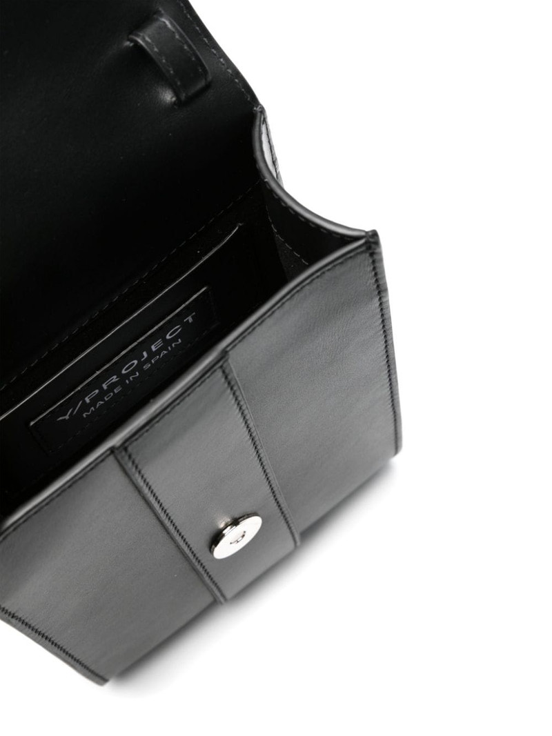 logo-plaque leather shoulder bag 5