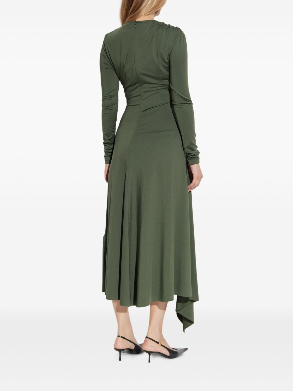 twisted asymmetric midi dress - 4