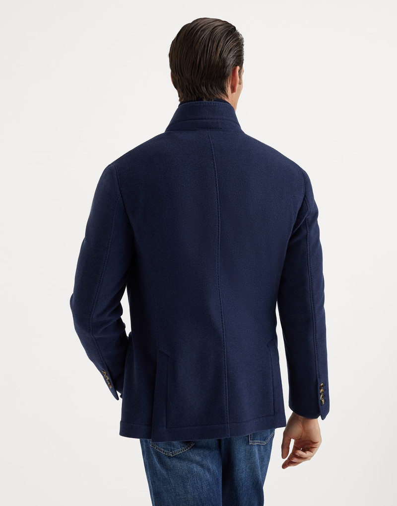 Brunello Cucinelli Water-resistant lightweight cashmere jacket-style outerwear outlook