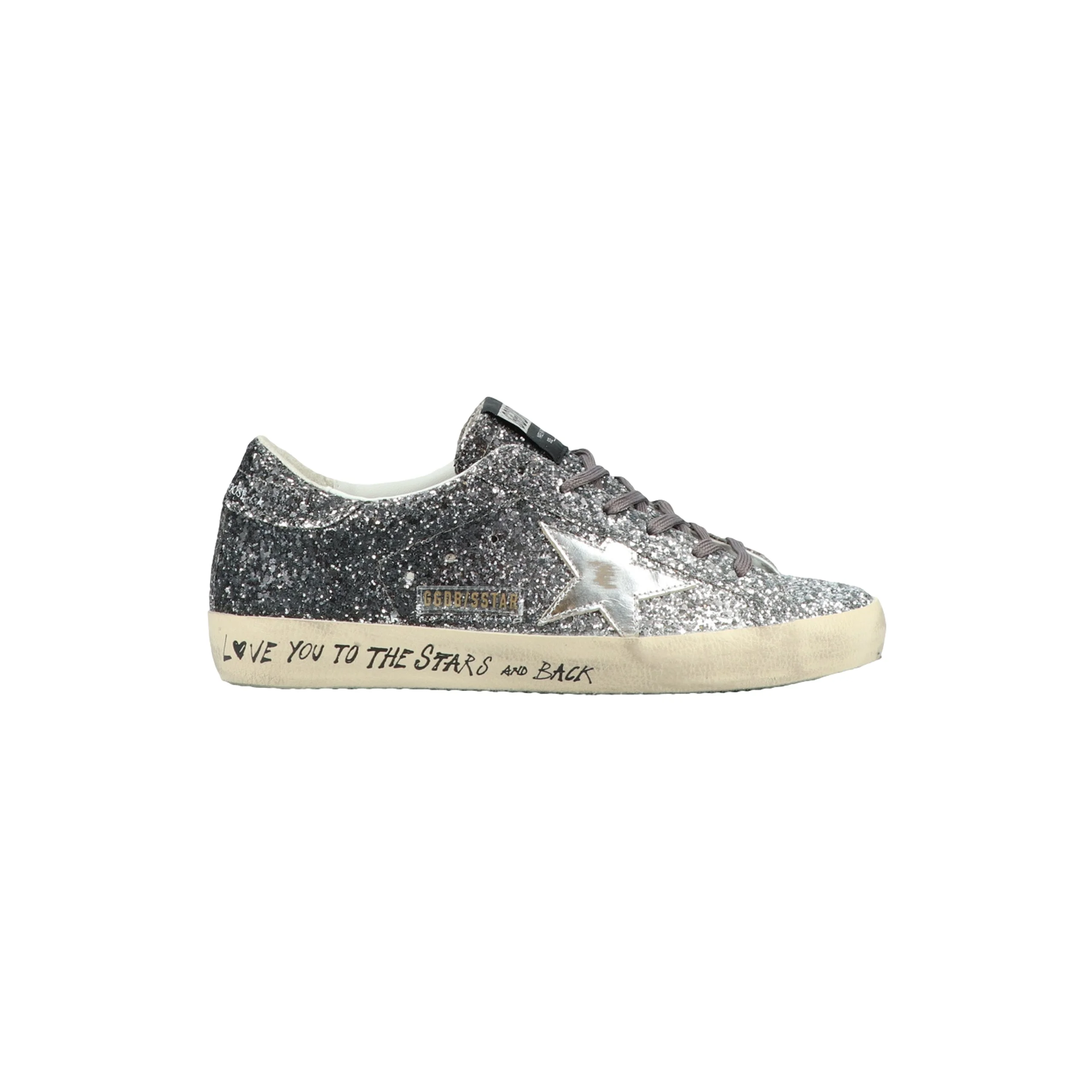 WOMEN'S SUPER STAR CLASSIC SNEAKERS WITH GLITTER - 1