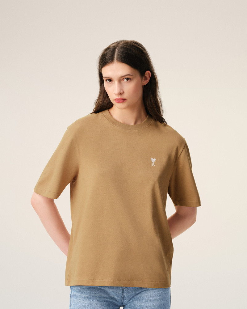 BROWN COTTON AMI DE COEUR T-SHIRT 3
