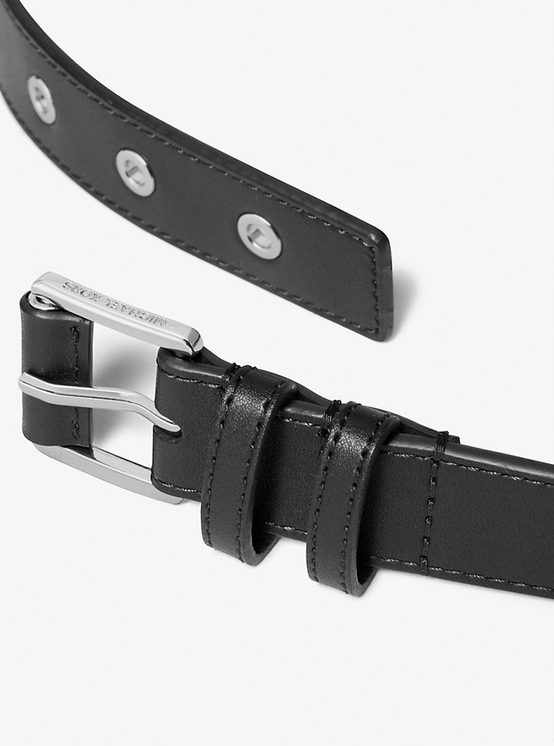 MICHAEL KORS Grommeted Leather Belt outlook