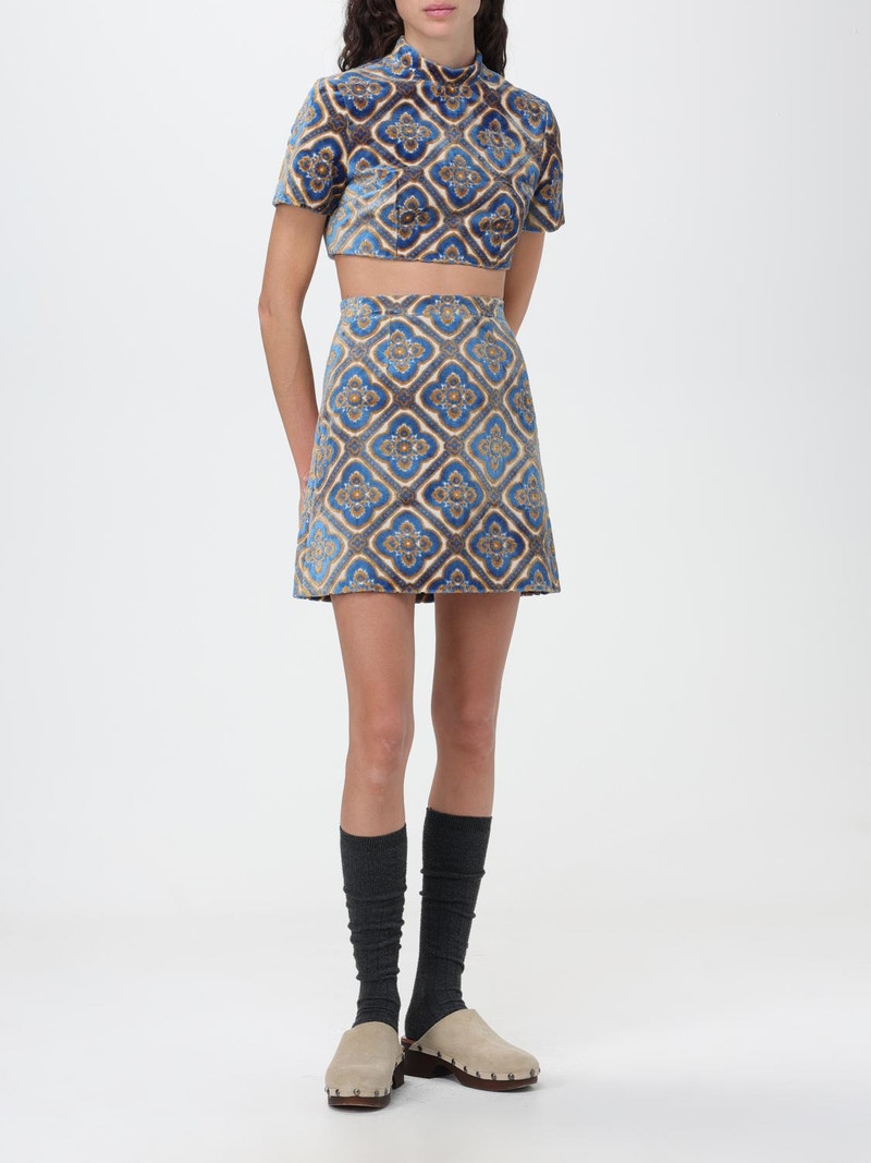 Etro Etro top in viscose and cotton jacquard velvet outlook