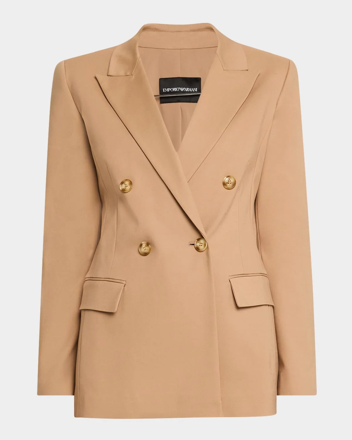 Cotton Double-Breasted Blazer - 1