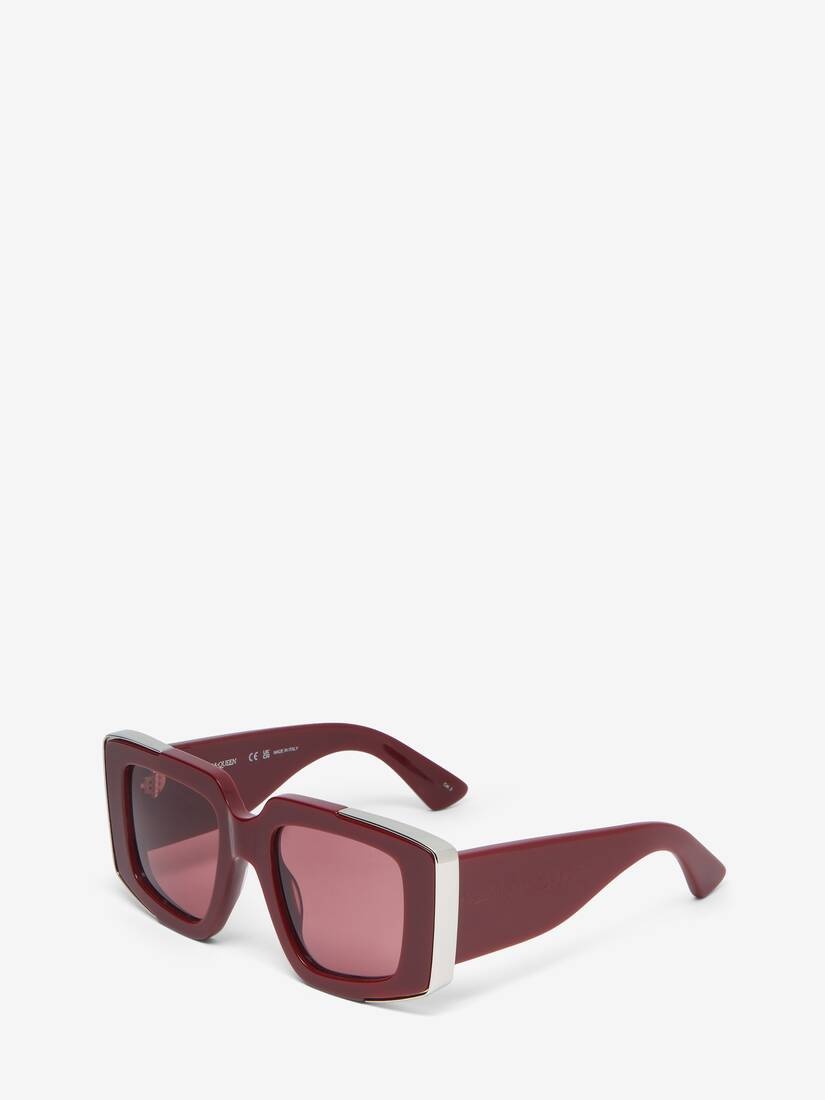 Women's The Grip Geometrical Sunglasses in Burgundy - 2