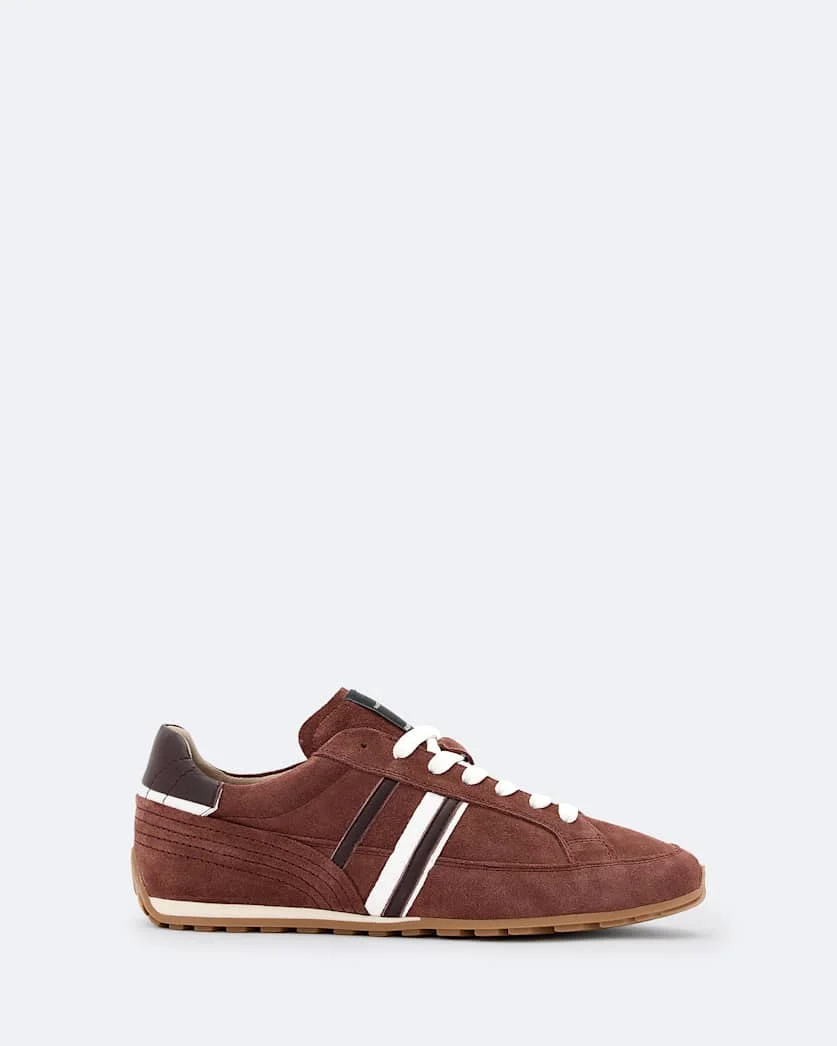 LIAM LEATHER AND SUEDE LOW-TOP SNEAKERS - 1