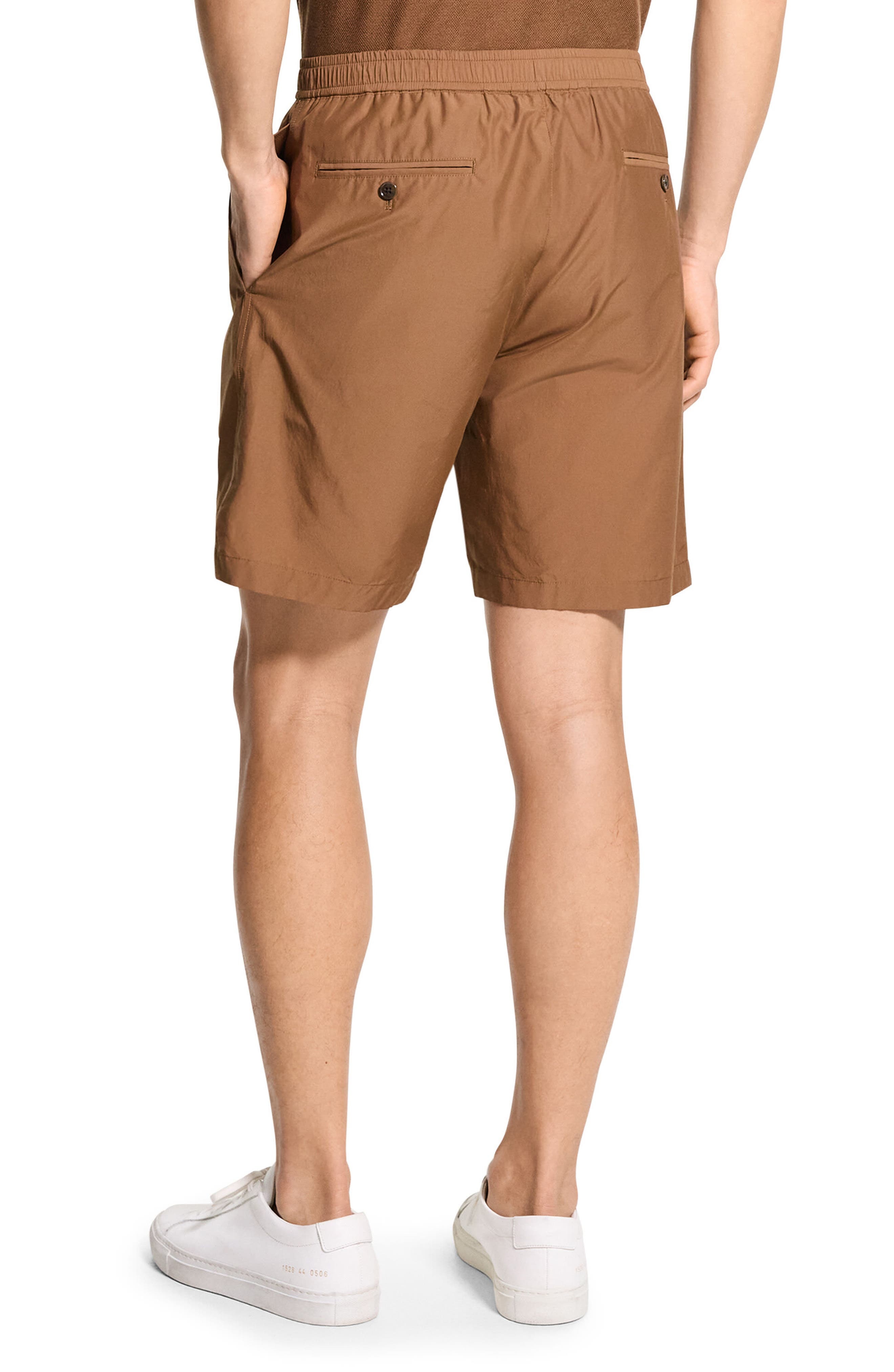 Theory Elastic Waist Shorts in Deep Tobacco at Nordstrom - 2