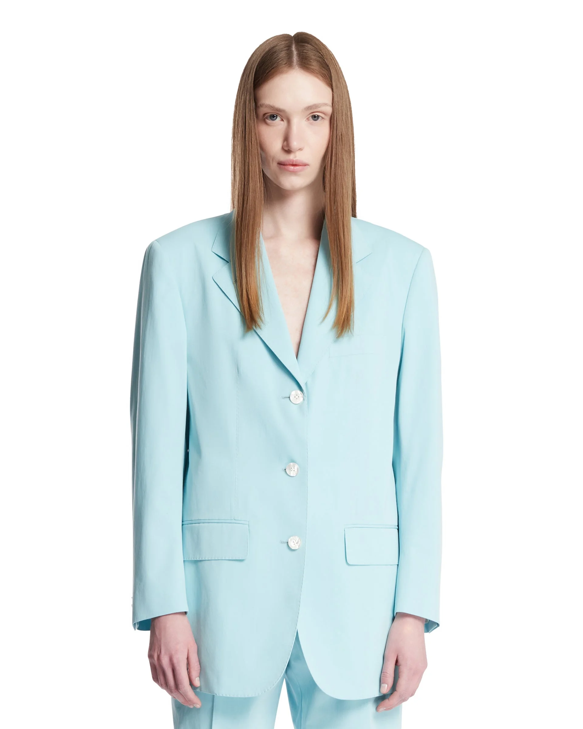 Blue Single-Breasted Blazer - 1
