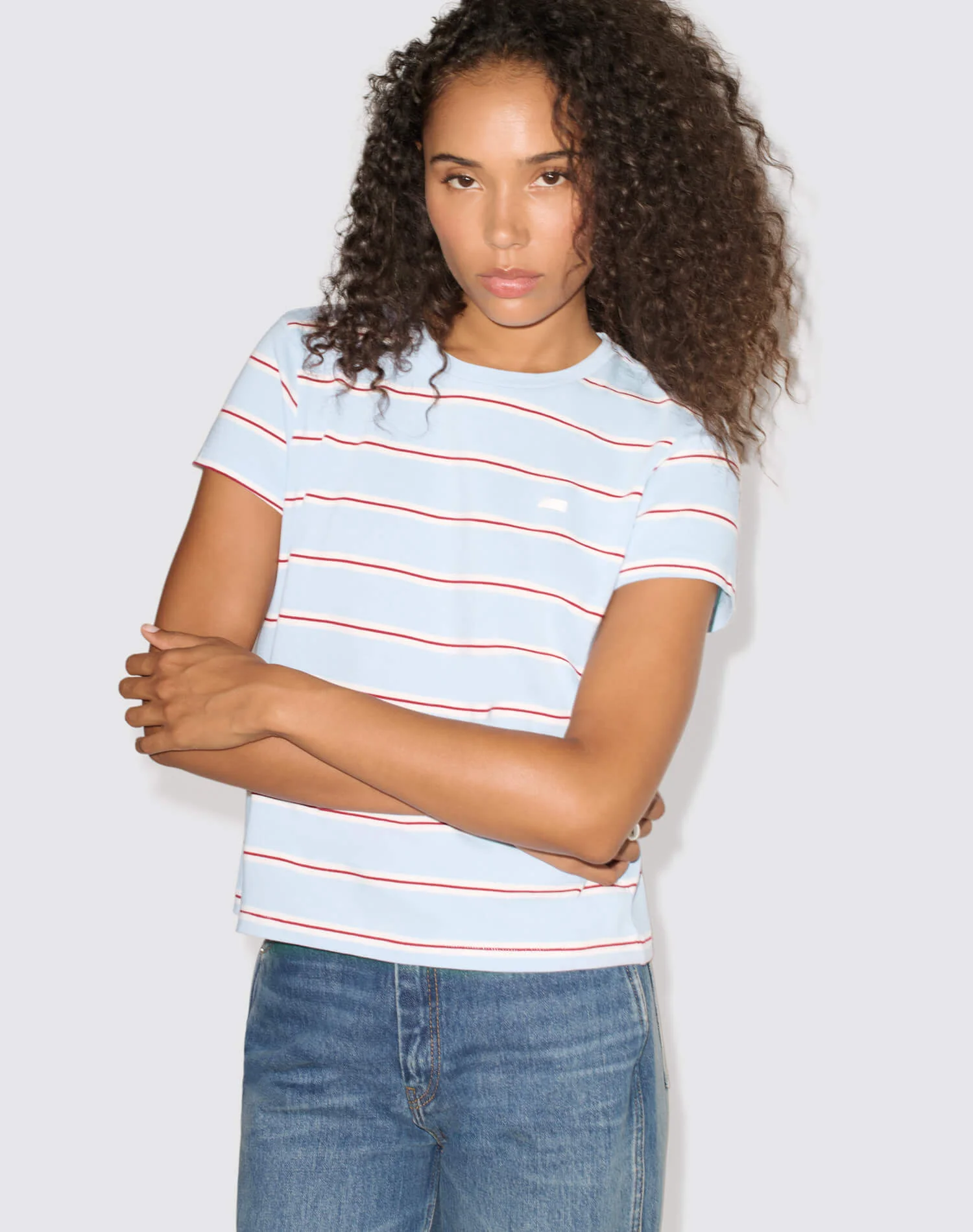 Classic Tee - Blue Stripe - 1