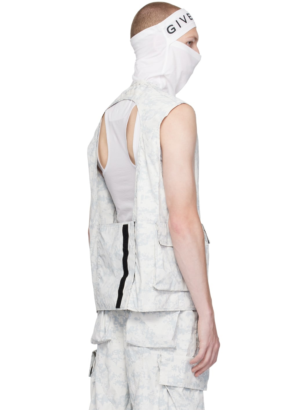 White & Gray Camo Vest - 3
