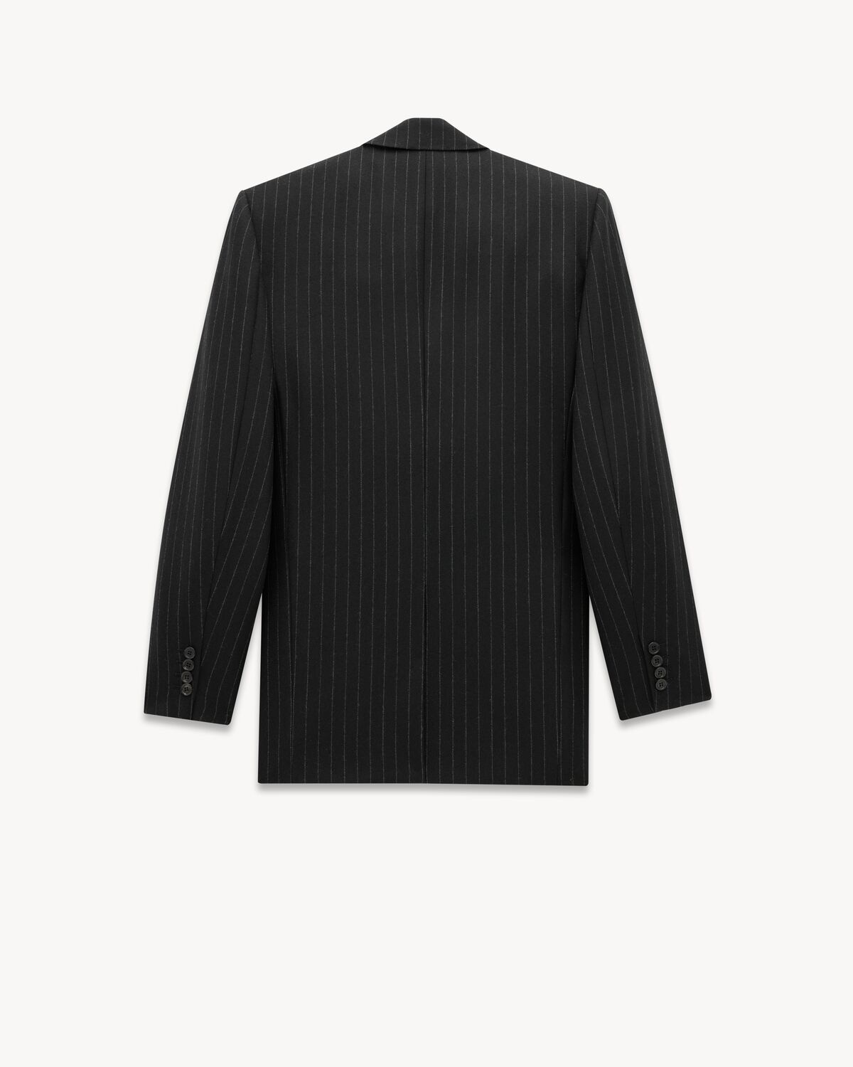 JACKET IN STRIPED WOOL GABARDINE - 3