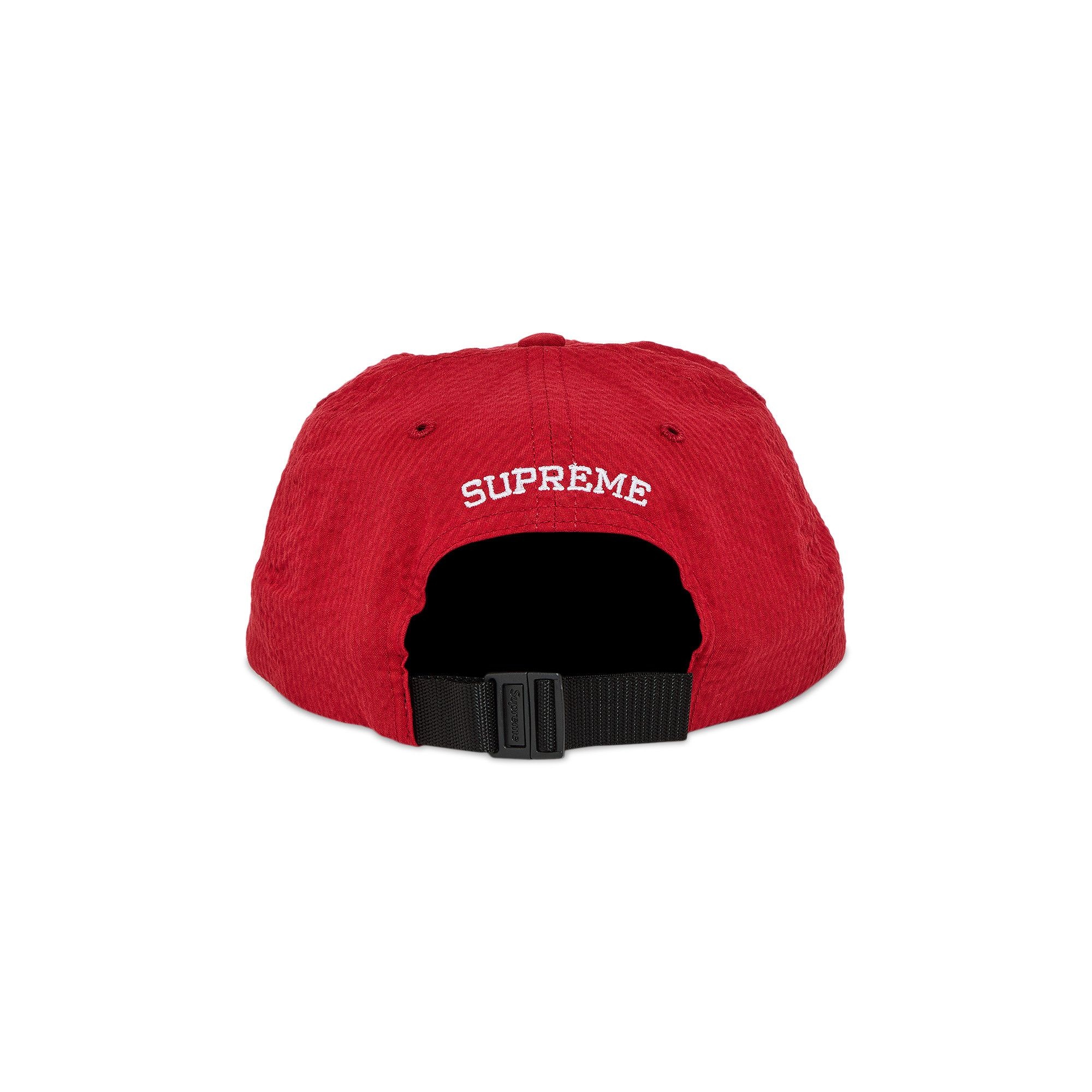 Supreme Seersucker S Logo 6-Panel 'Red' - 4