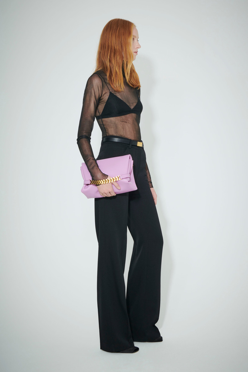 Chain Pouch In Lilac Leather 4