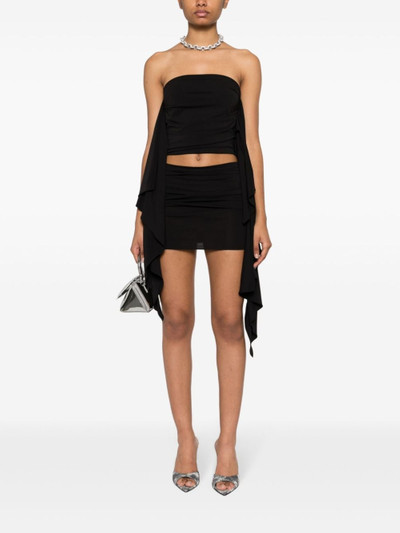 THE ATTICO draped jersey mini skirt outlook