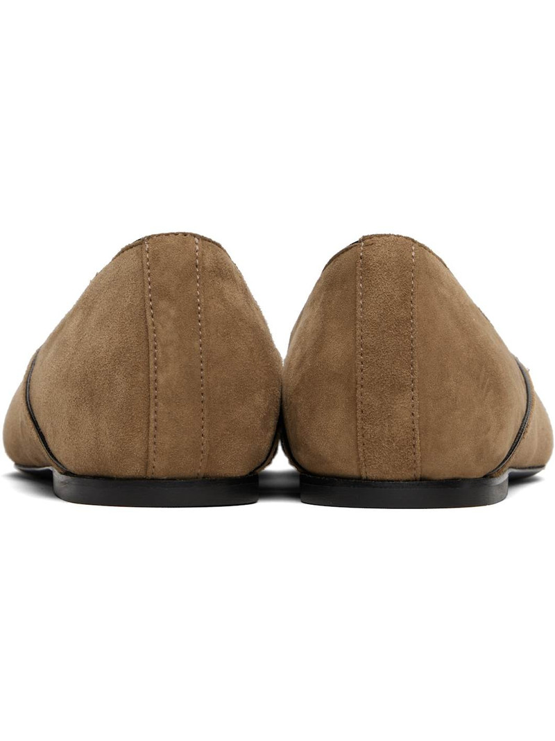 Taupe Everyday Suede Ballerina Flats 2