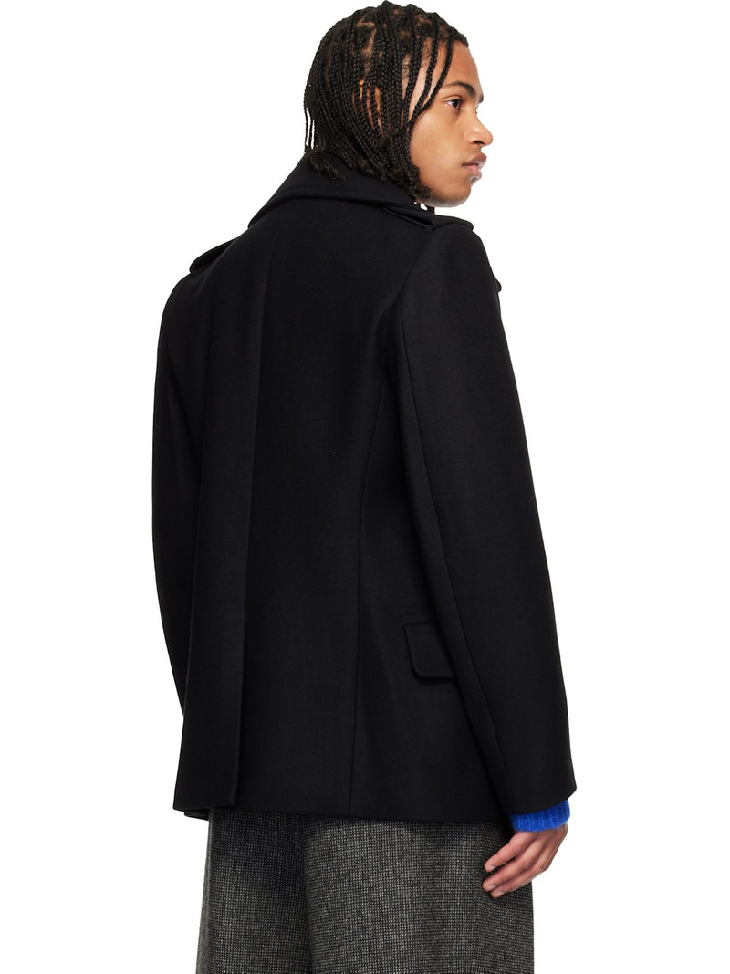 Black Melton Peacoat 3