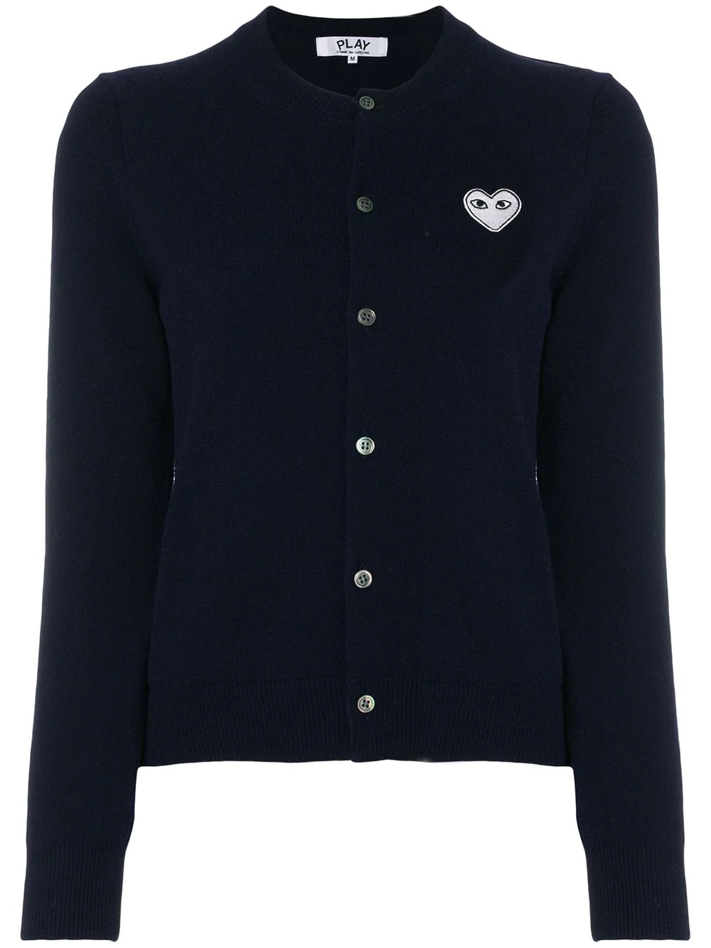 Embroidered heart cardigan - 1