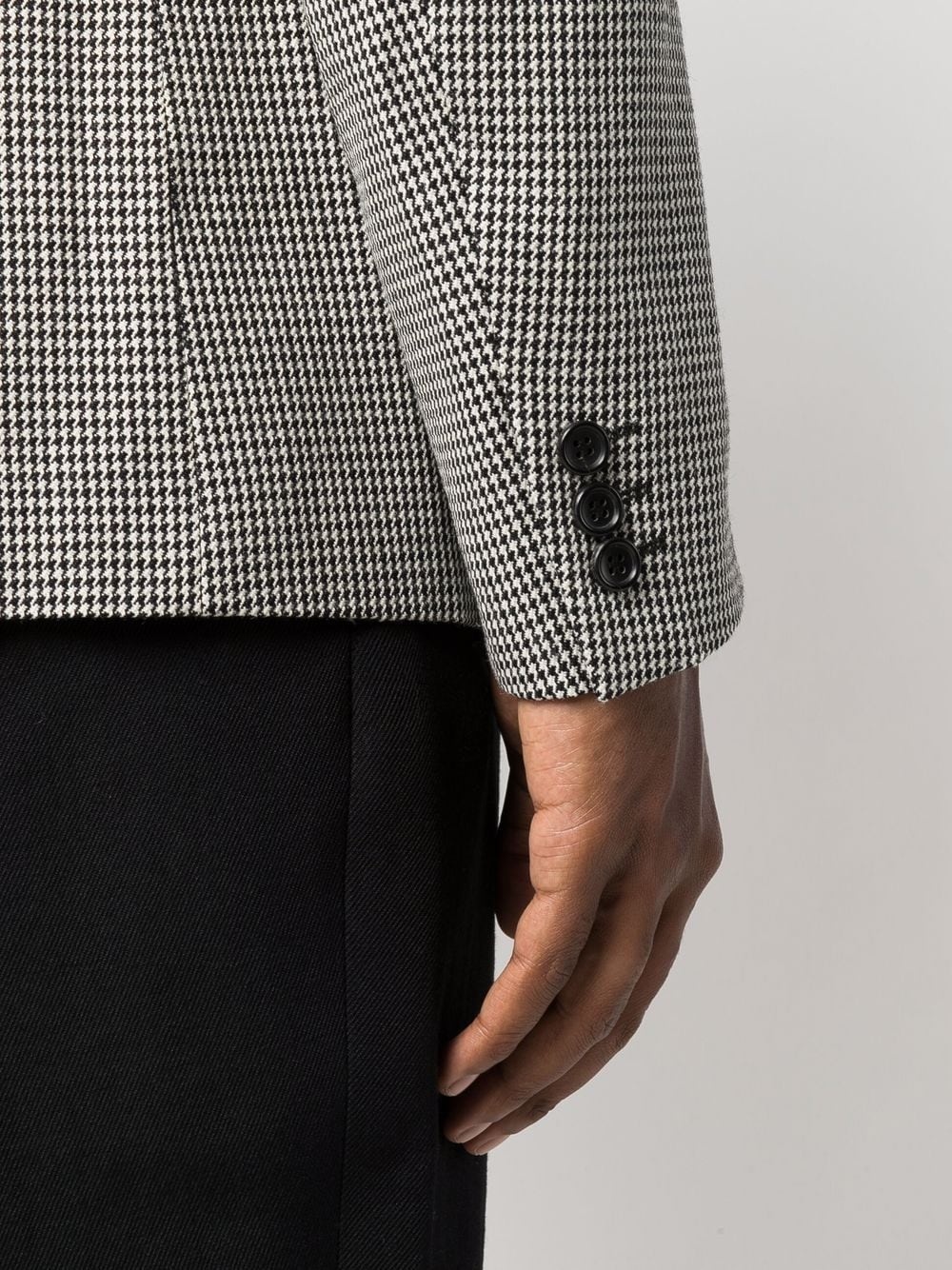 houndstooth single-breasted wool blazer - 5